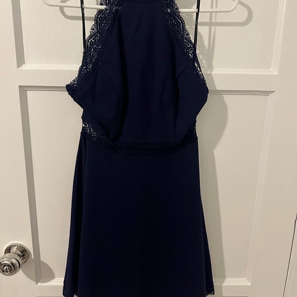 Lulus Navy Lace Halter Dress - Picture 1 of 1